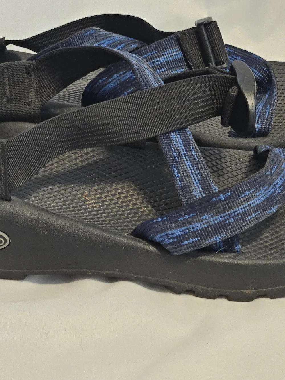 CHACO- Men's Black Sandals with Blue Straps SZ 10